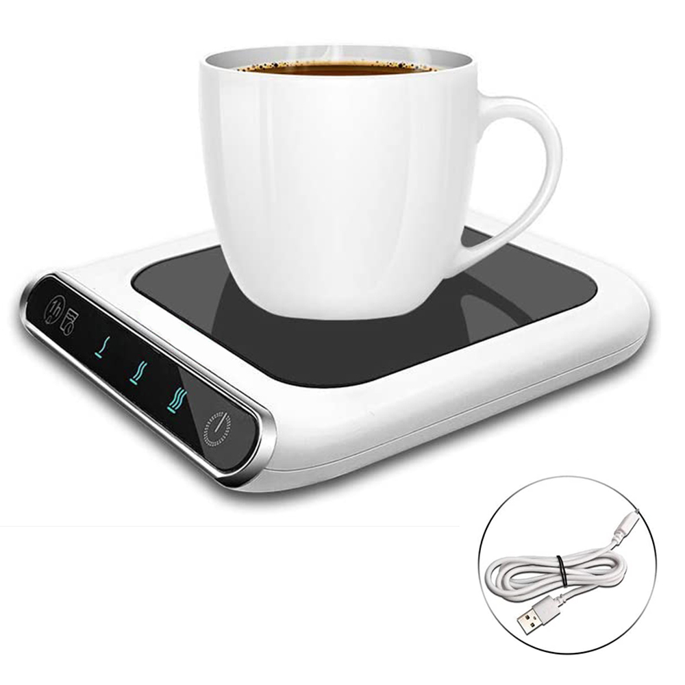 Coffee Cup Warmer For Desk 3-Gears Adjustable Temperature Coffee Mug Warmer With Drink Water Reminder and Auto On/Off Gravity-Induction