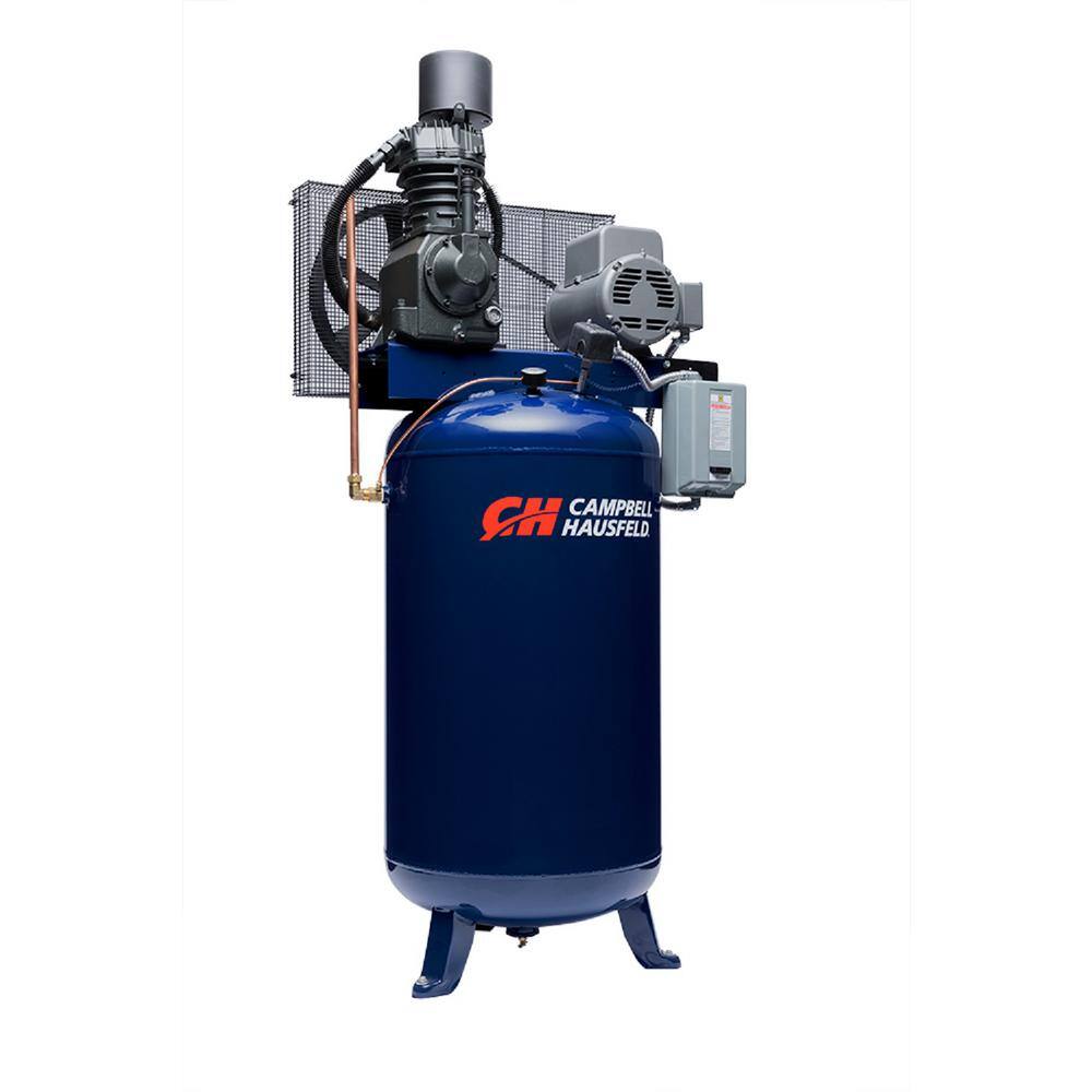 Campbell Hausfeld 80 Gal. Electric Vertical Two Stage Stationary Air Compressor 25CFM 7.5HP 208-230V 1PH (TF211201AJ) TF211201AJ