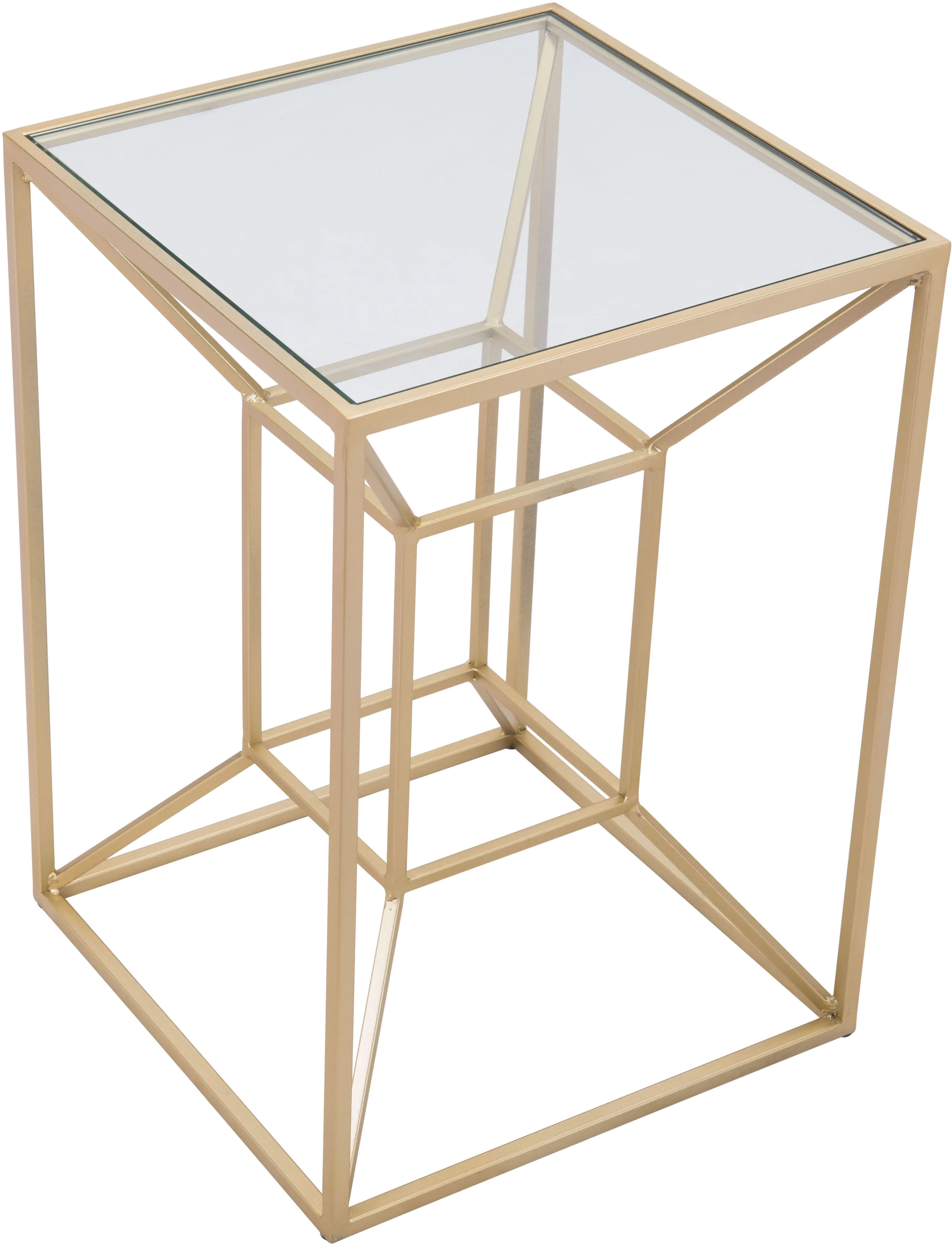 Gold Contemporary End Table - Canyon