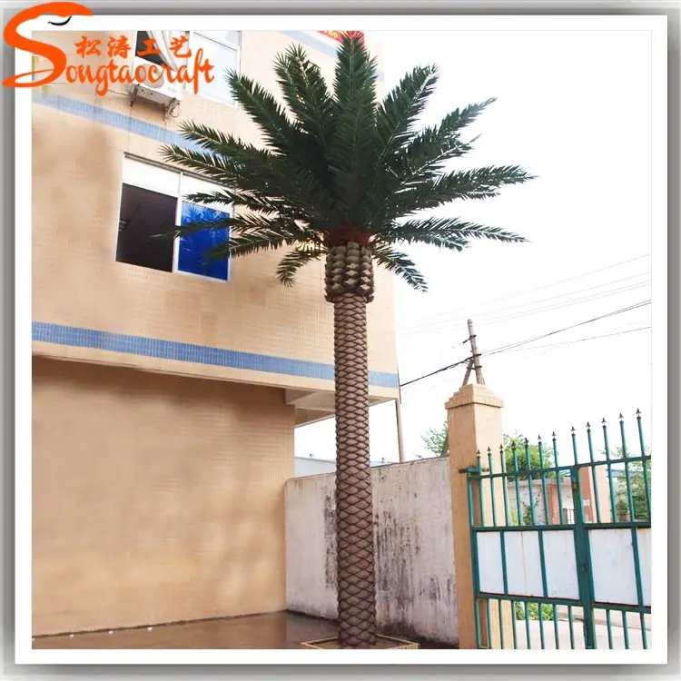 songtao large fiberglass decorative ornamental trees artificial palm tree for outdoor garden landscaping and home supplies