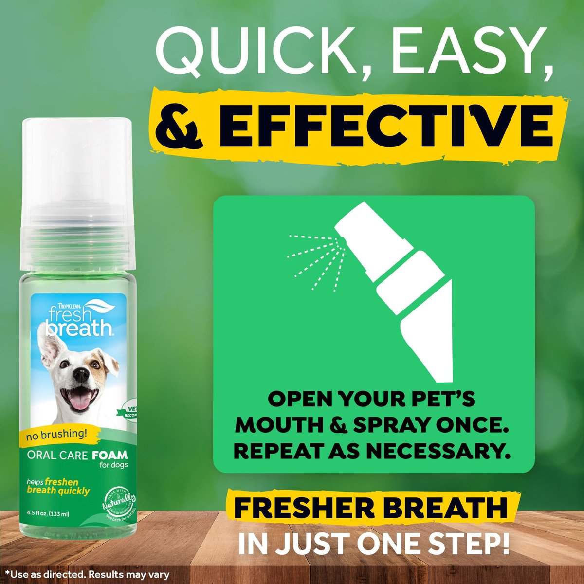 TropiClean Fresh Breath Oral Care Dog Dental Foam