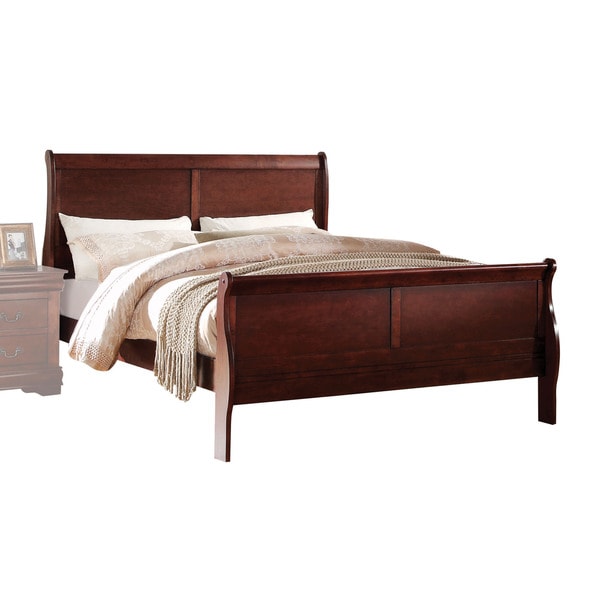 Acme Furniture Louis Philippe Cherry 4-Piece Sleigh Bedroom Set - - 14230119