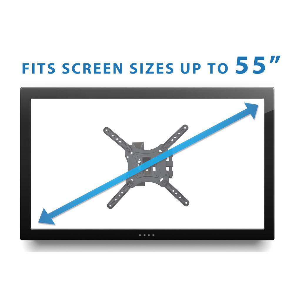 mount-it! Full Motion TV Wall Mount Arm for 23 in. to 55 in. Screen Sizes MI-4110