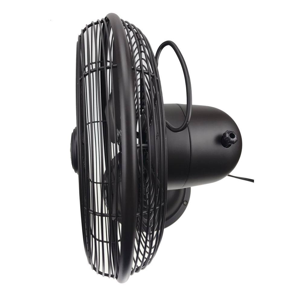 Hunter Retro 12 in. 3 Speed All-Metal Table Fan with Wide Oscillation in Oil-Rubbed Bronze 90406