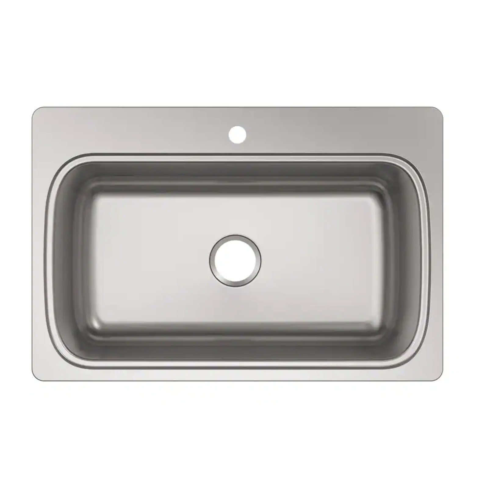 Kohler Verse Drop-in Stainless Steel 33 in. 1-Hole Single Bowl Kitchen Sink (K-20060-1-NA)