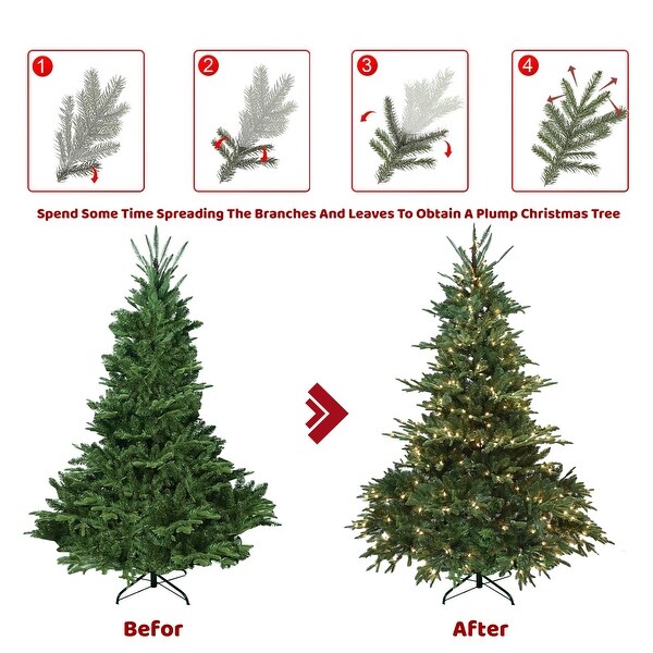 7/7.5/8 FT PE and PVC Christmas Tree Simulate Nature Advanced Materials Premium Hinged Spruce Artificial Douglas Firs Tree