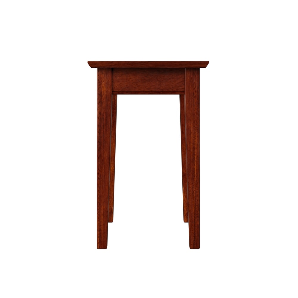 Shaker Side Table with Built In Charging in Walnut Finish