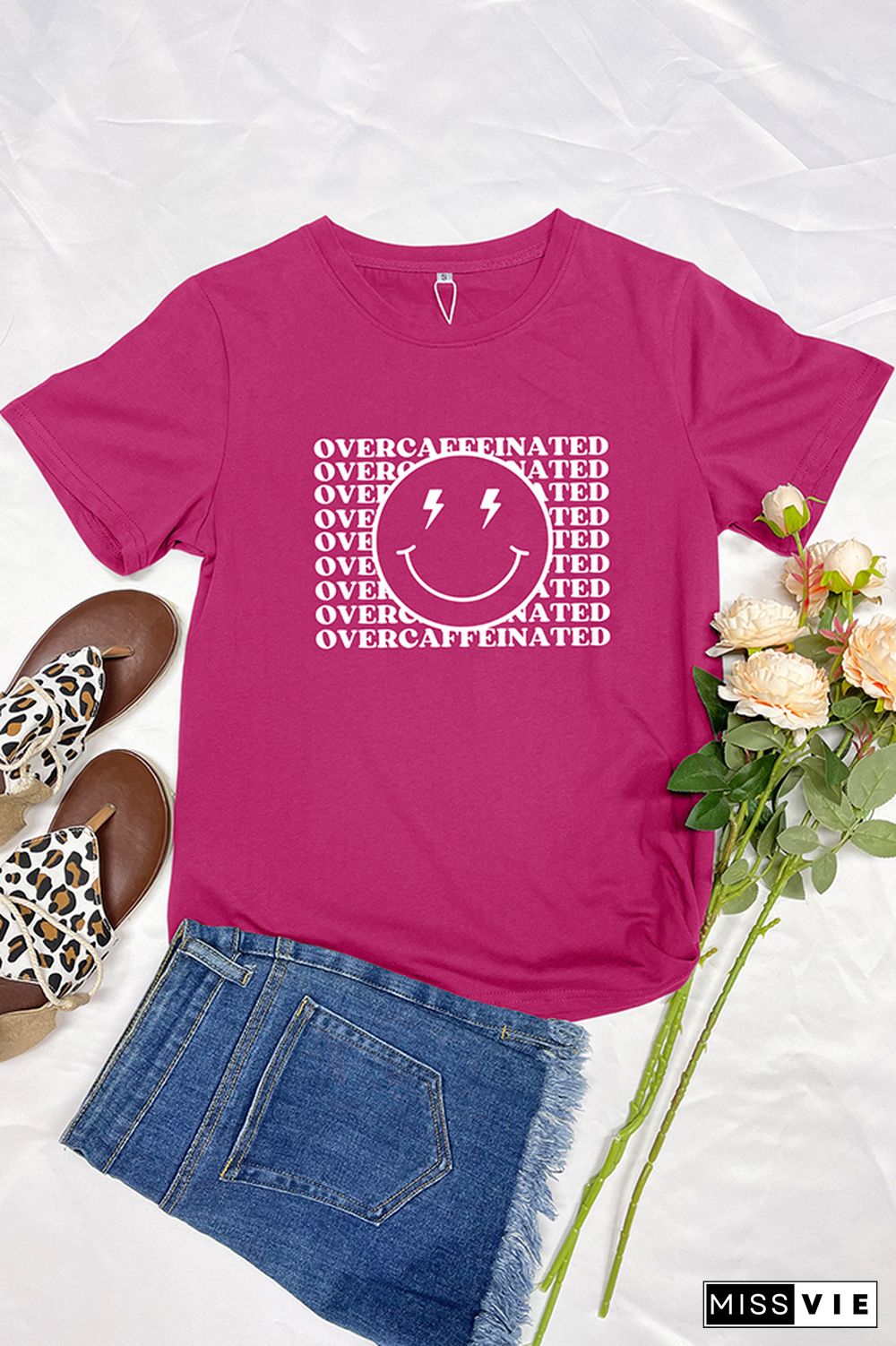 Over Caffeinated Graphic T-Shirt Wholesale