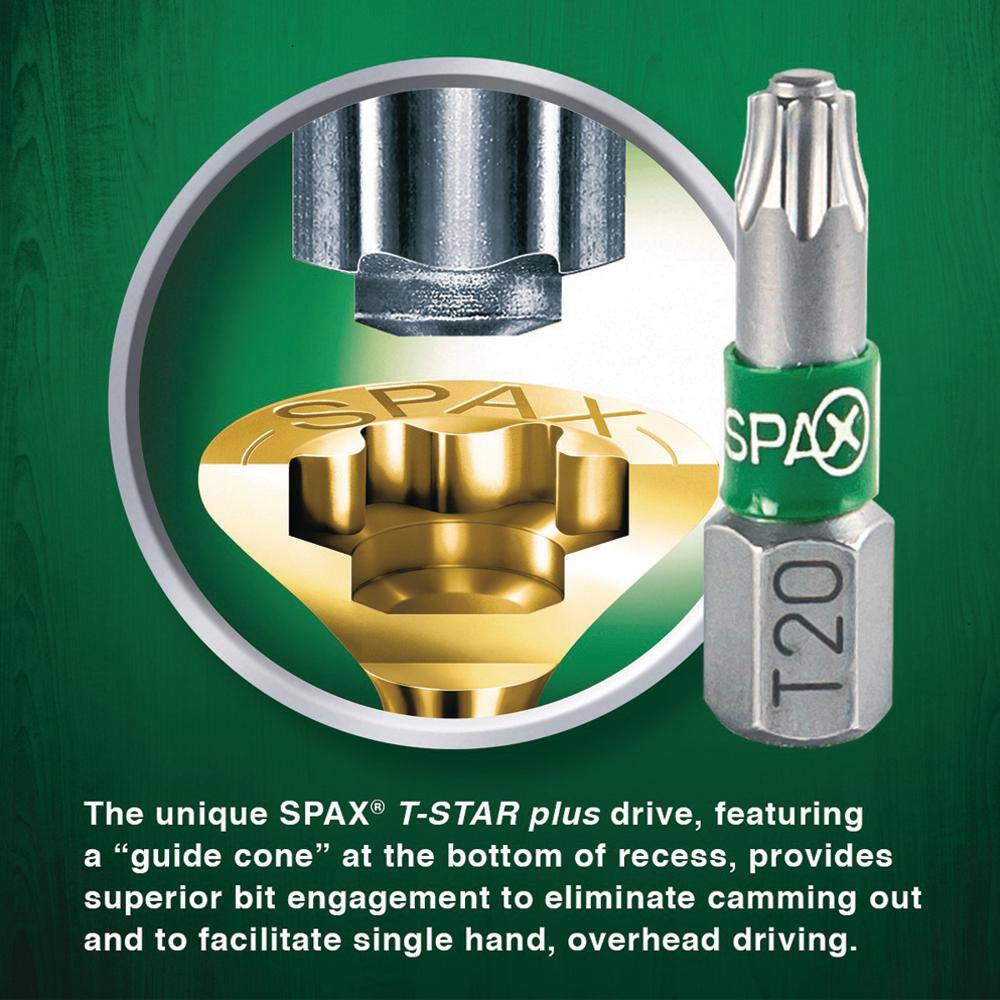 SPAX #8 x 2-12 in. Yellow Zinc Coated T-Star Plus Drive Undercut Flat Head Multi-Purpose Screw (133-Pack) 4191020400604