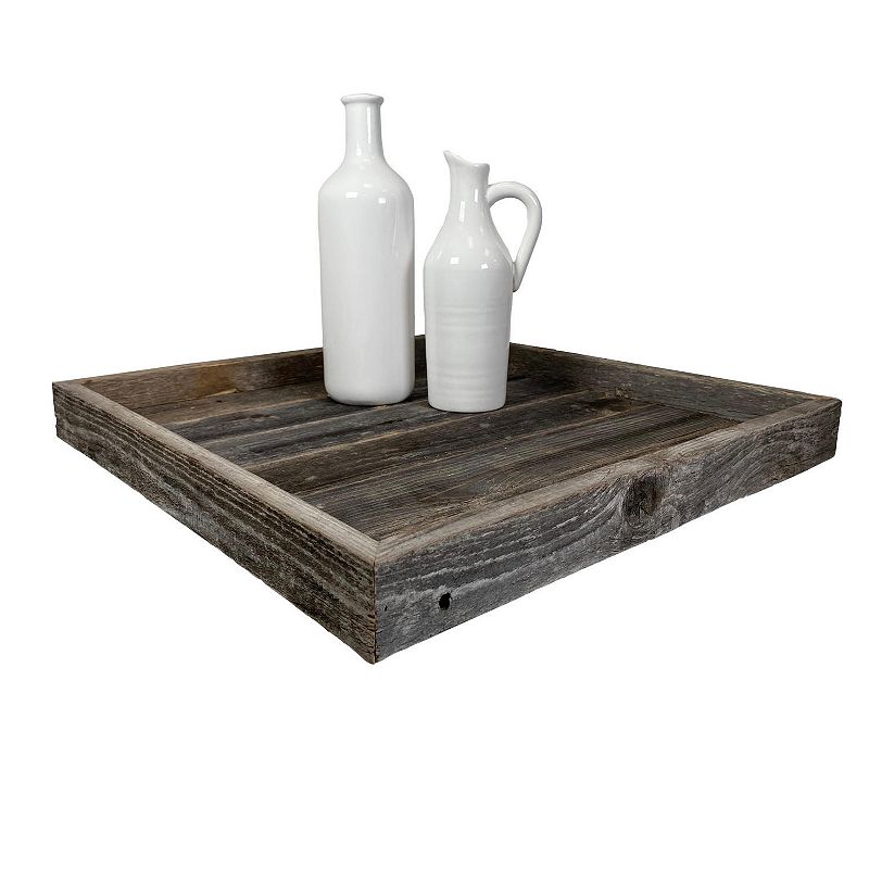 Rustic Farmhouse Extra Large Reclaimed Wooden Ottoman Orangizing Serving Tray