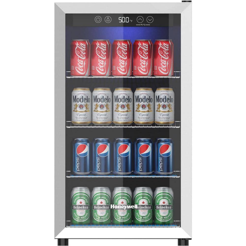 Honeywell 189 in 115Bottles Wine and Beverage 115Can Beverage Cooler Fridge in Stainless Steel with Digital Thermostat