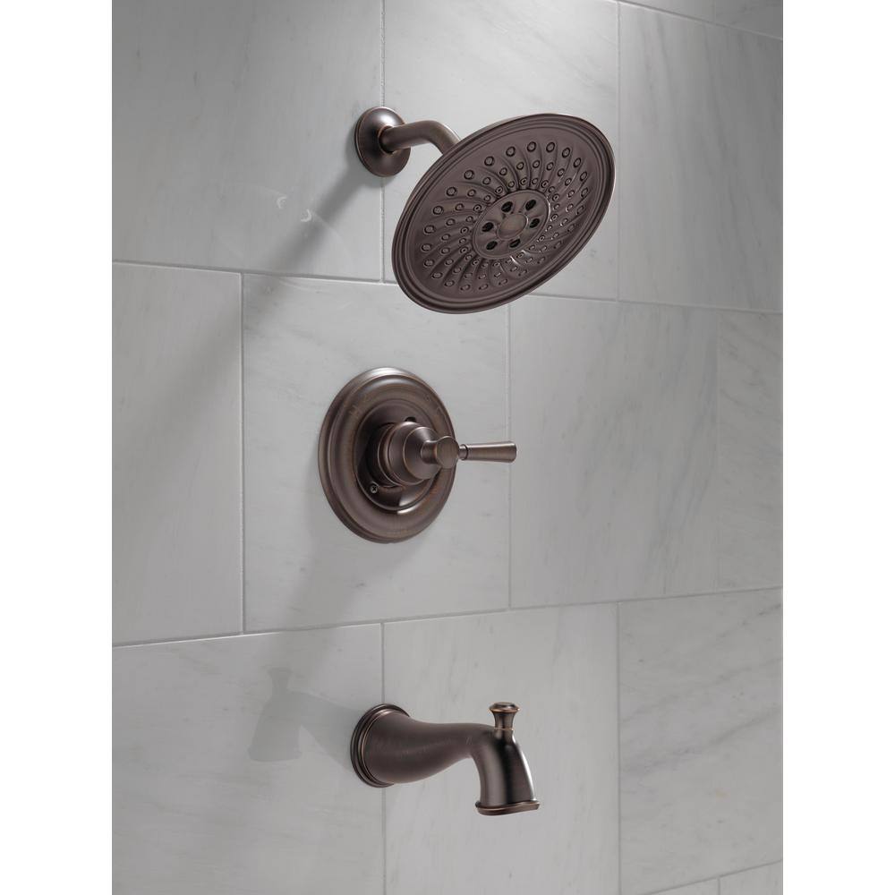 Delta Mylan Single-Handle 3-Spray Tub and Shower Faucet with H2Okinetic in Venetian Bronze (Valve Included) 144777-RB