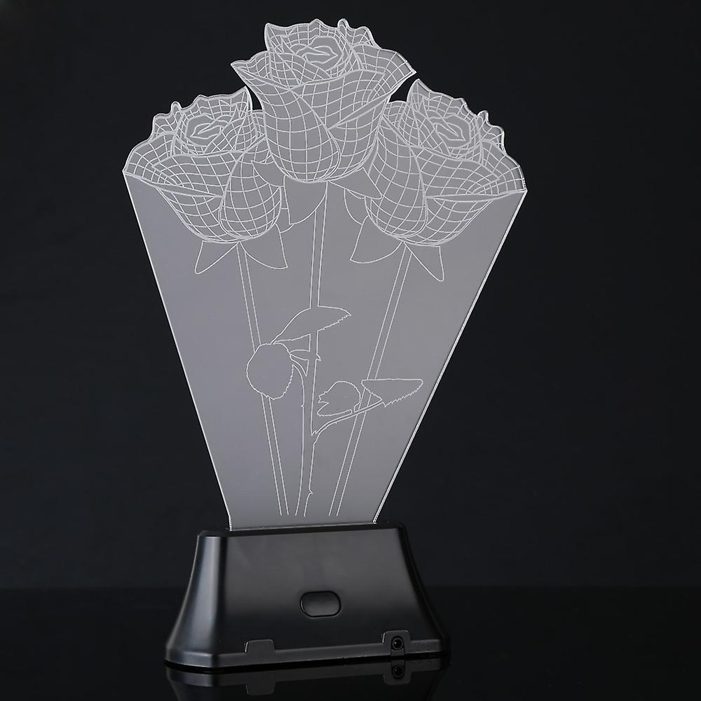 Lixada 3d Led Lamp Light Usb Rose Colorful Night Light For Wedding Deco Innovative Christmas Gift Present No.238507