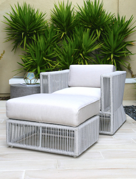 Miami Club Chair With Cushions  Echo Ash   Beach Style   Outdoor Lounge Chairs   by Sunset West Outdoor Furniture  Houzz