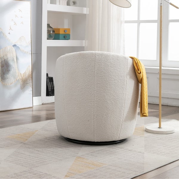 Teddy Fabric Swivel Accent Armchair Barrel Chair