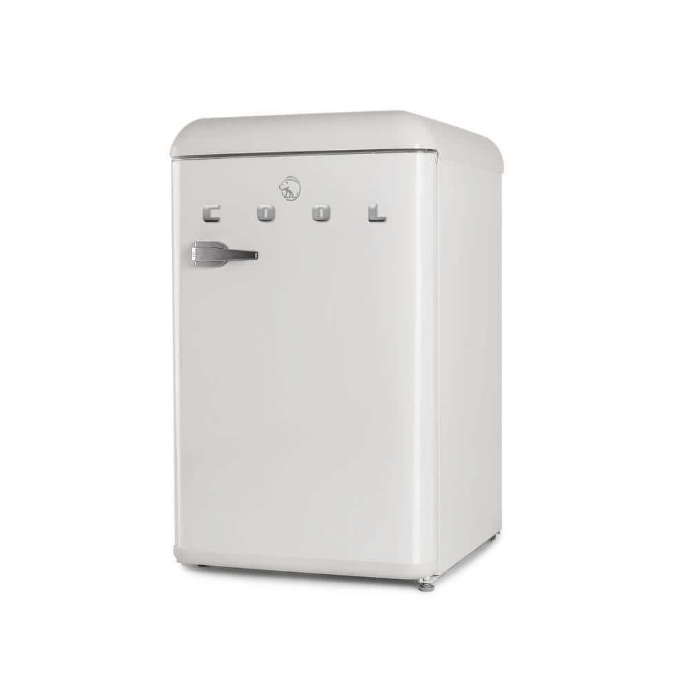 Commercial Cool 40 cu ft Retro Mini Fridge with Full Width Freezer Compartment in White