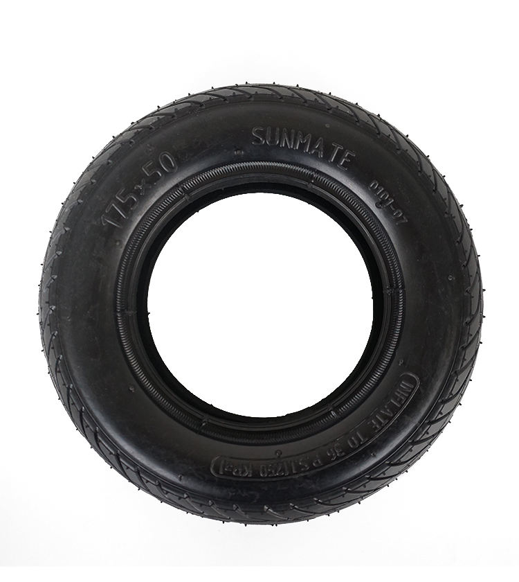 Replacement 175x50 Natural Rubber Tires Air Filled/Pneumatic Tyre for Electric Skateboard Scooter Front/Rear Wheels