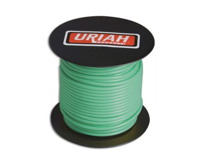 Uriah Products 14 AWG Green Insulated Stranded Primary Wire， 100 Spool - UA521430