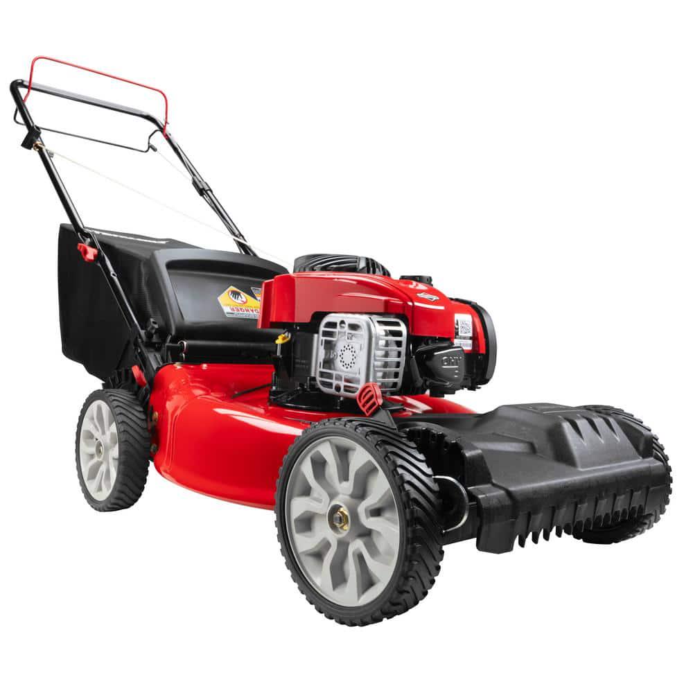 TroyBilt 21in 140cc Briggs and Stratton Self Propelled Gas Lawn Mower with Mulching Kit Included