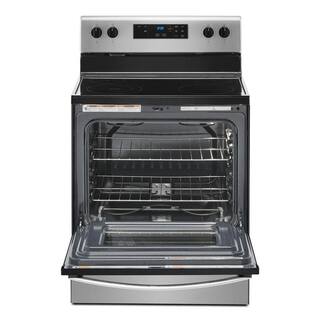 Whirlpool 30 in. 5.3 cu. ft. 4-Burner Electric Range in Stainless Steel with Storage Drawer WFE320M0JS