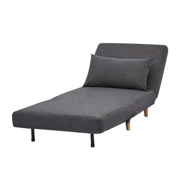 Tri Fold Convertible Polyester Sofa Bed Chair with Removable Pillow