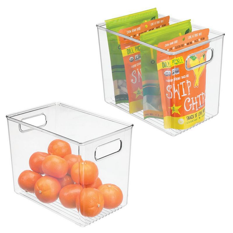 mDesign 10 x 6.5 x 7.75 Plastic Kitchen Pantry Storage Organizer Container Bin - 2 Pack