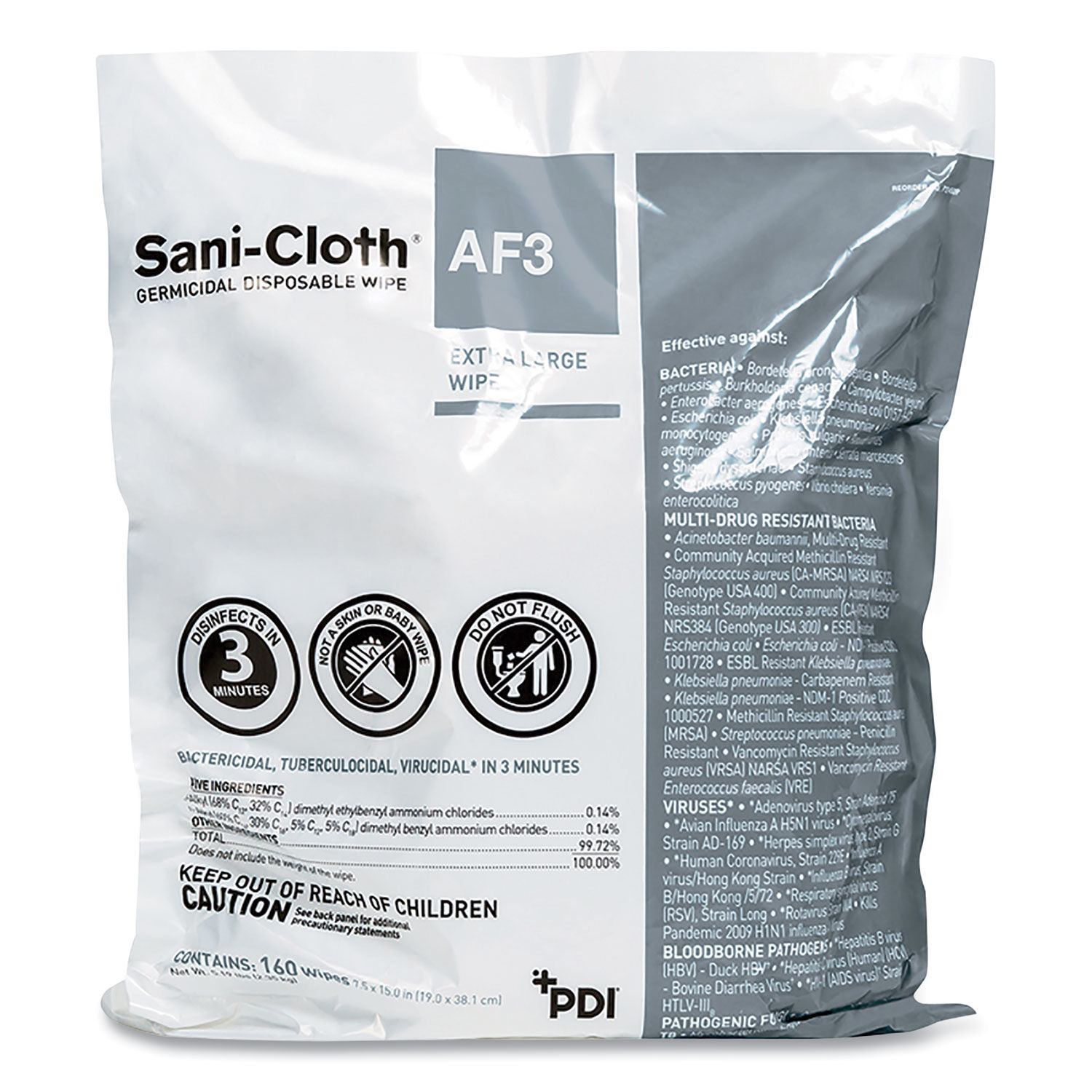 Sani-Cloth AF3 Germicidal Disposable Wipe Refill by Sani Professionalandreg; PDIP2450P