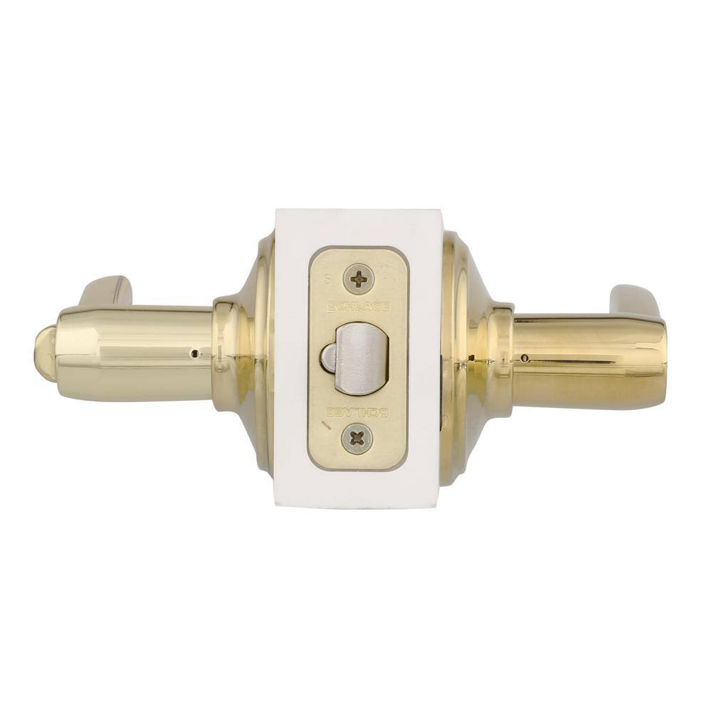 Schlage Flair Bright Brass Classic Keyed Entry Door Handle F51 FLA 505 605