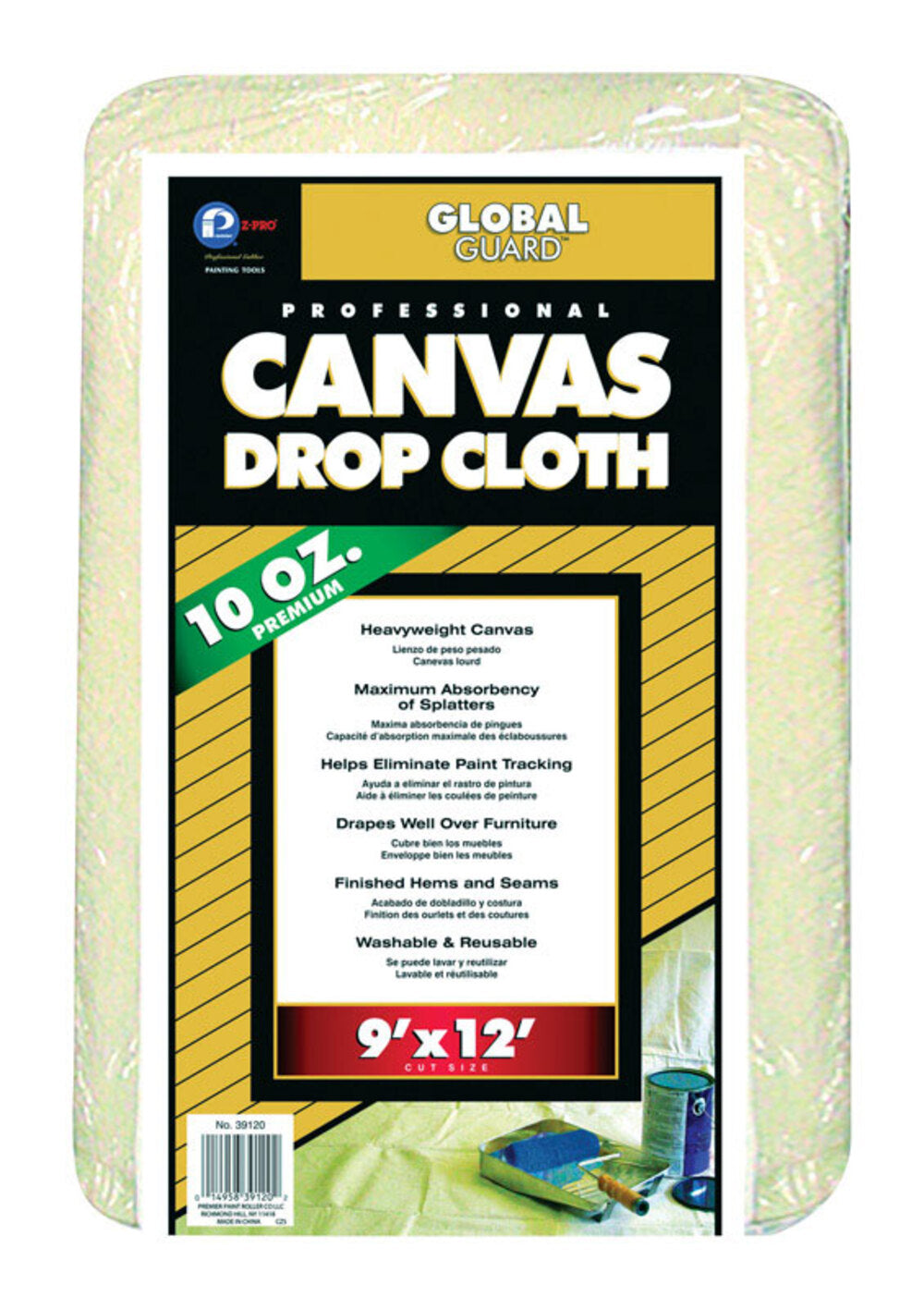 DROPCLOTH 10OZ 9X12'