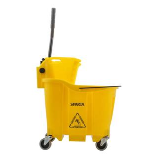 Sparta 8.75 gal. Yellow Polypropylene Mop Bucket with Wringer 8690404