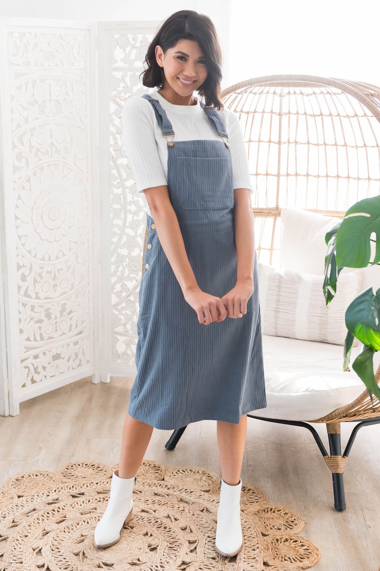 The Leana Modest Overall Dress