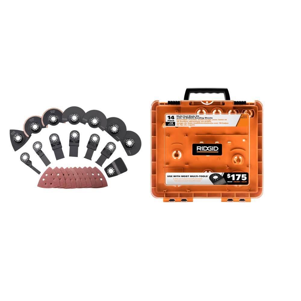 RIDGID 14-Piece Oscillating Multi-Tool Blade Accessory Kit AC24J14