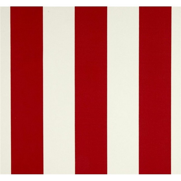 French Edge Outdoor Cushion Cabana Stripe Red Jordan Manufacturing