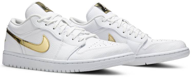 Wmns Air Jordan 1 Retro Low 'White Metallic Gold' CZ4776-100