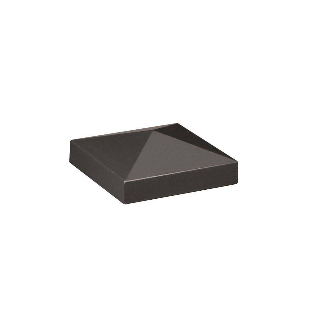 Barrette Outdoor Living 2-12 in. x 2-12 in. x 1 in. Pewter Aluminum Pyramid Post Top 73010710