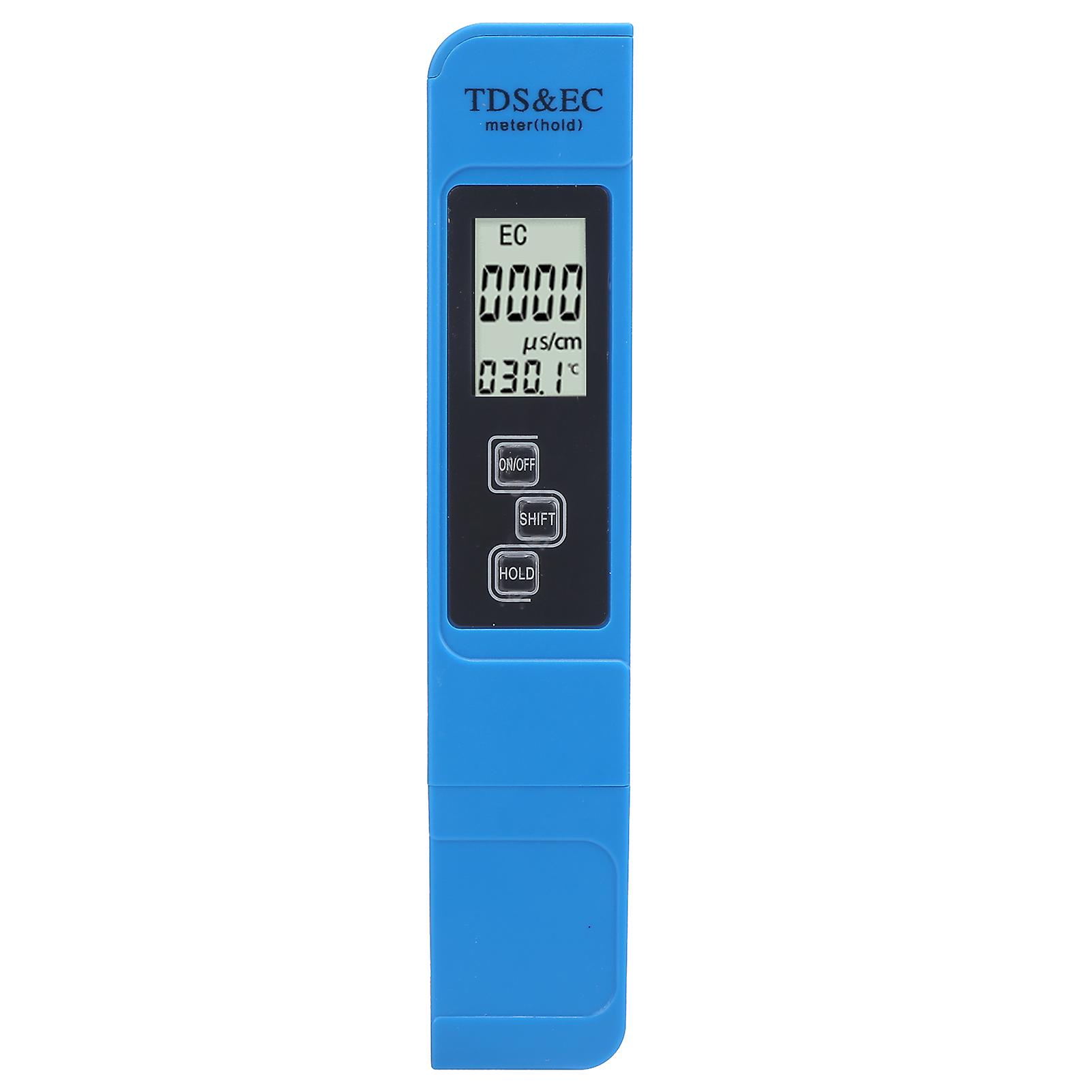 3in1 Water Quality Tester Portable Tds Ec Temperature Meter With Hd Led Displayblue