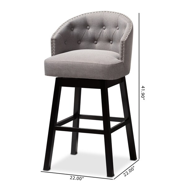 Transitional Swivel Bar Stool (Set of 2)