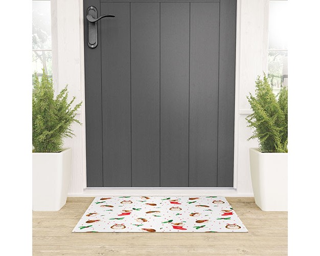 Ninola Design Hedgeog Yuletide Welcome Mat Society6