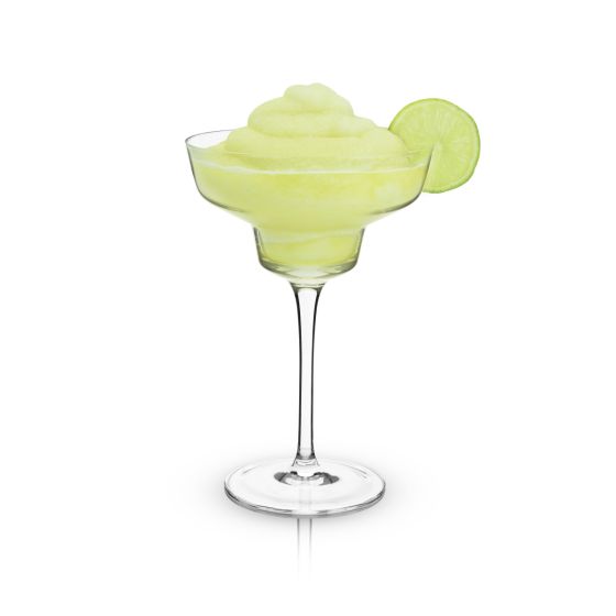 Angled Crystal Margarita Glasses