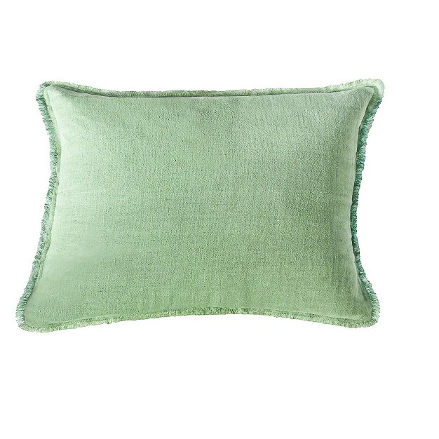 Green Linen Down Alternative Pillow