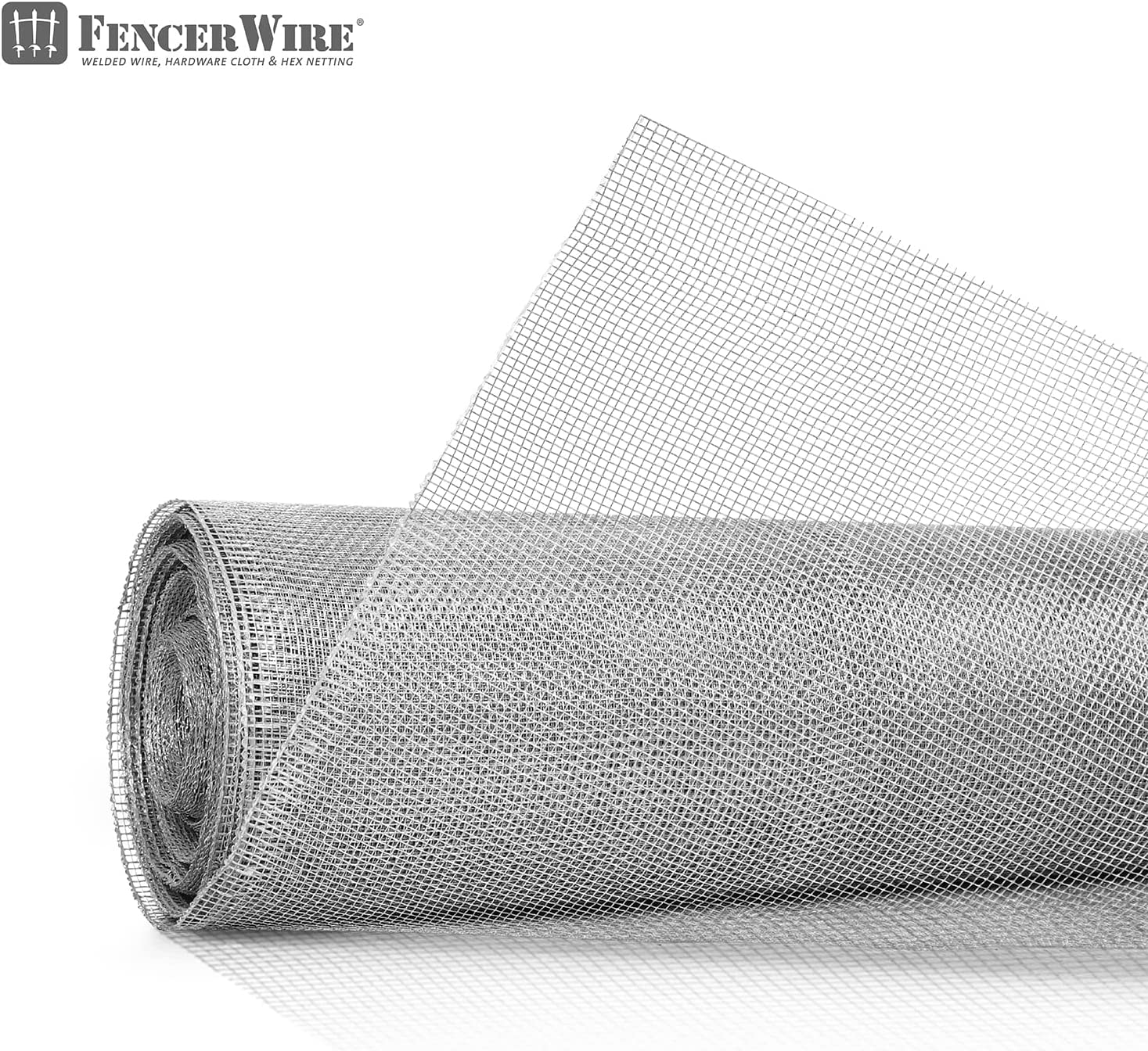 Fencer Wire 27 Gauge 24" x 100' Hardware Cloth, 1/8 inch Mesh Galvanized Steel Wire Rolled Woven, Keeping Out of Bees, Wasps and Mid to Large-Sized Insects