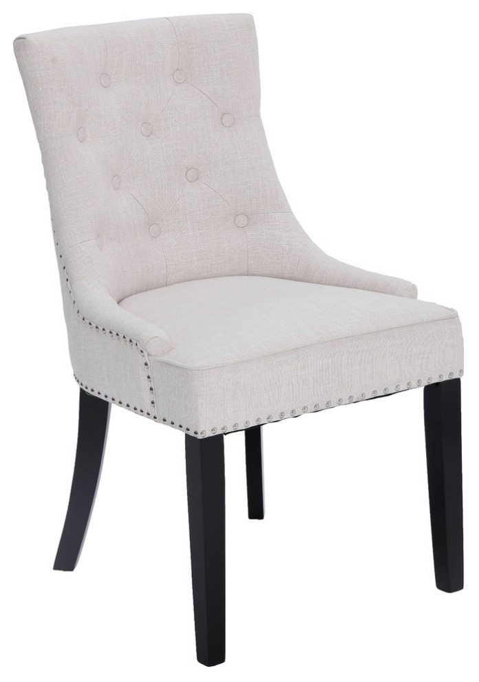 Home Beyond 2 Piece Wing Backed Dining Chair Set   Transitional   Dining Chairs   by Home Beyond  Houzz