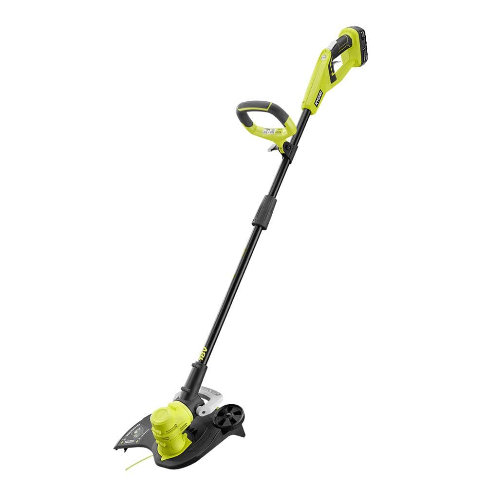 RYOBI ONE+ 18V Cordless Battery String Trimmer/Edger and Jet Fan Blower Combo Kit with 4.0 Ah Battery and Charger P2035