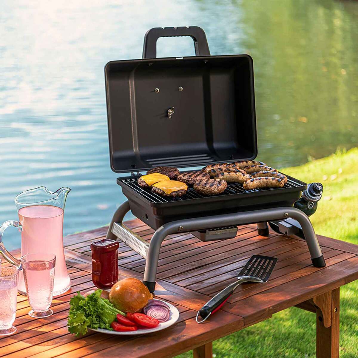 CharBroil 1Burner Portable Propane Gas Grill  Black