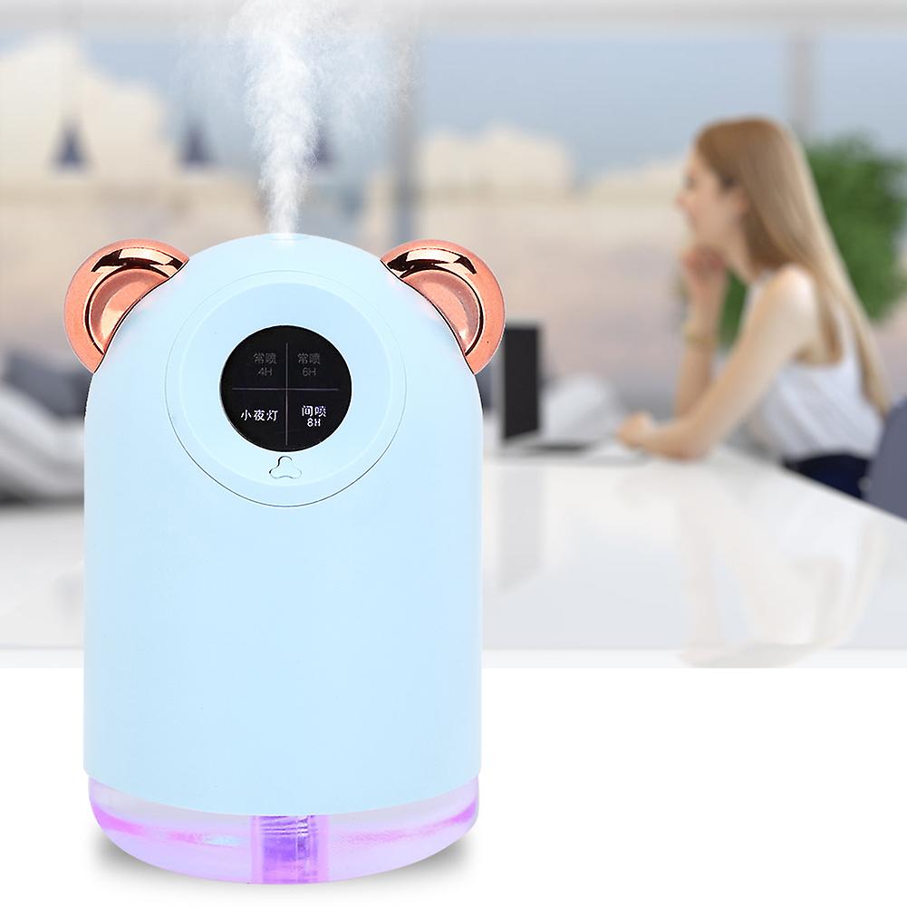 Desktop Air Humidifier Usb Cute Household Air Atomizer 220ml Blue With Light