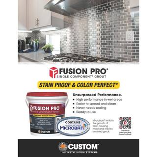 Custom Building Products Fusion Pro #381 Bright White 1 gal. Single Component Stain Proof Grout FP3811-2T