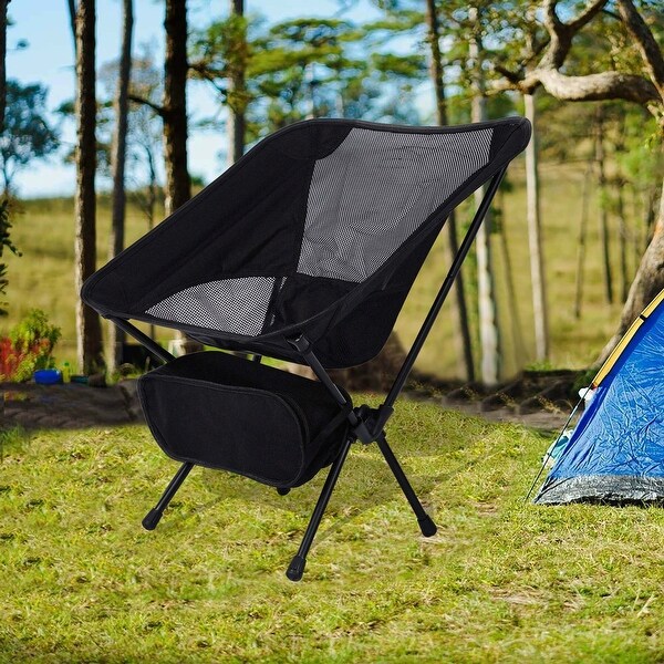 Portable Camping Chair With Ultralight Storage Bag Outdoor Fishing Backpacking