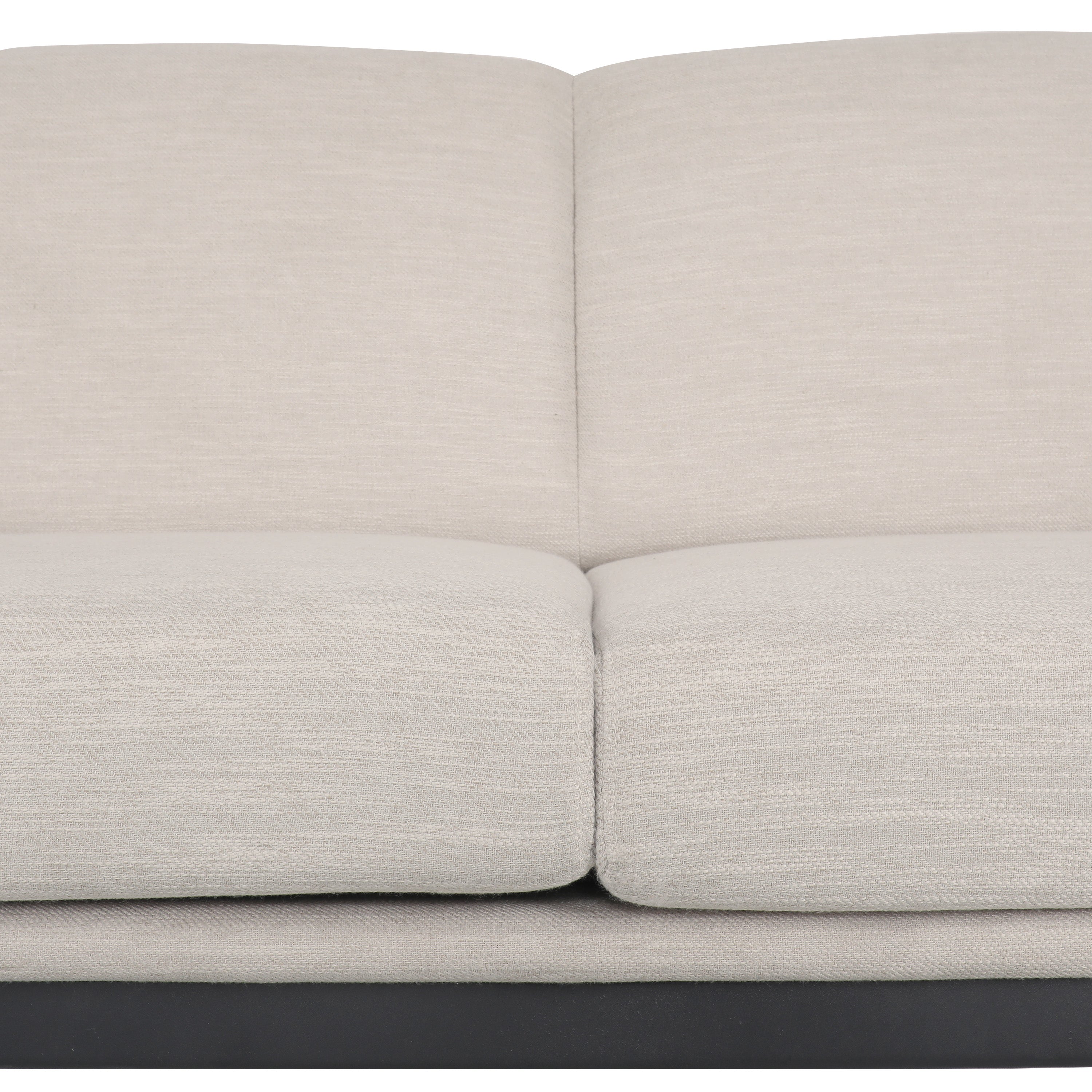 Mokena Contemporary Fabric Upholstered 3 Seater Sofa