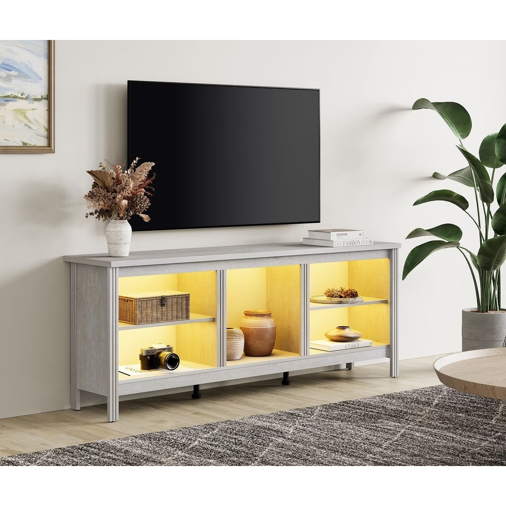 Classical 70 Inch TV Stand  TV Console Table for 75 Inch TV with LED