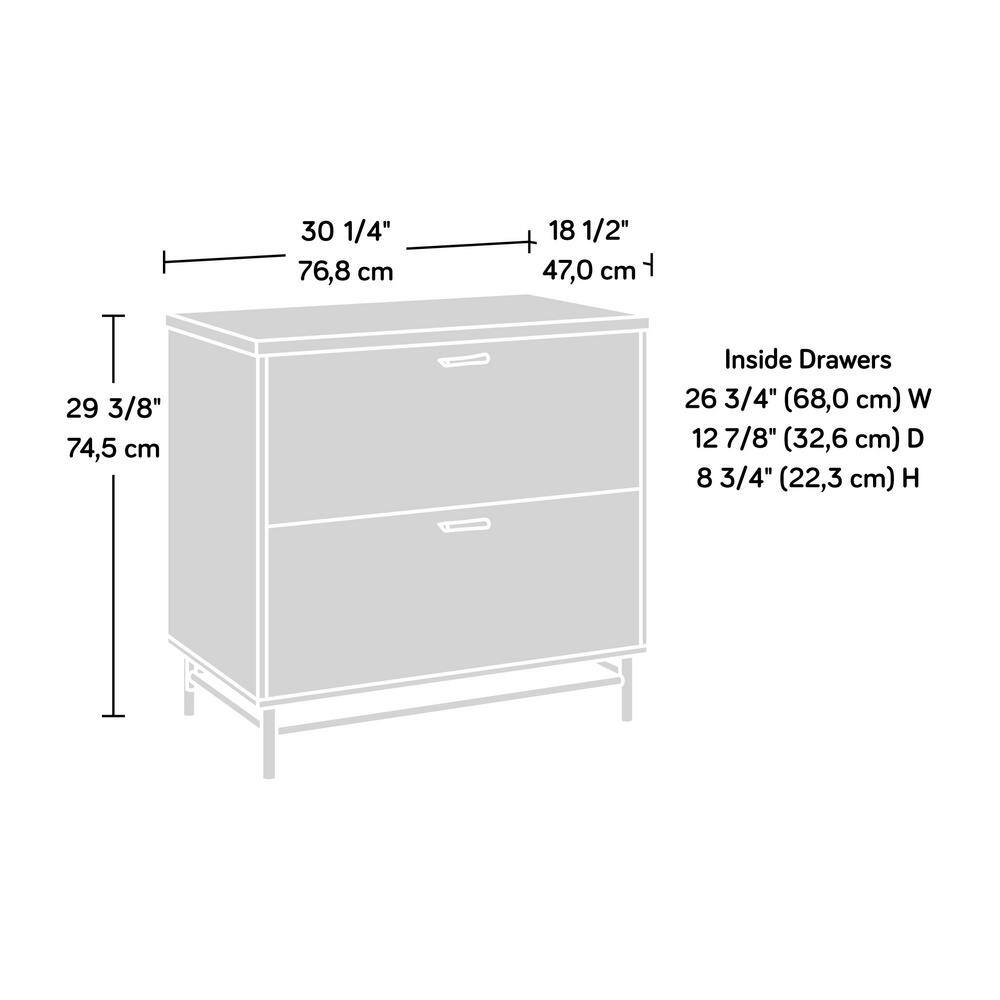 SAUDER Anda Norr Sky Oak Decorative Lateral File Cabinet with 2-Drawers 427346